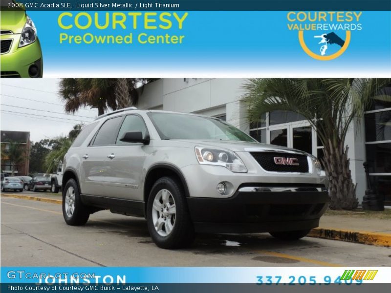 Liquid Silver Metallic / Light Titanium 2008 GMC Acadia SLE