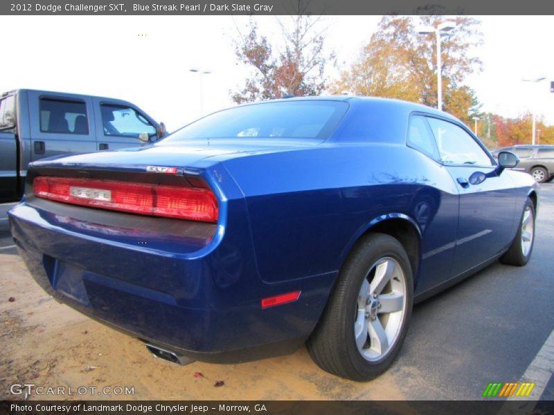 Blue Streak Pearl / Dark Slate Gray 2012 Dodge Challenger SXT