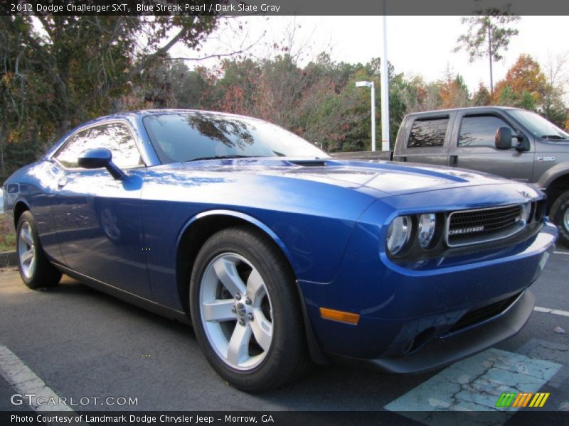 Blue Streak Pearl / Dark Slate Gray 2012 Dodge Challenger SXT