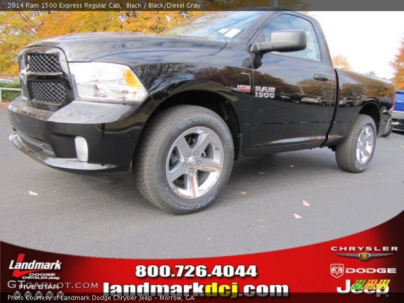 Black / Black/Diesel Gray 2014 Ram 1500 Express Regular Cab