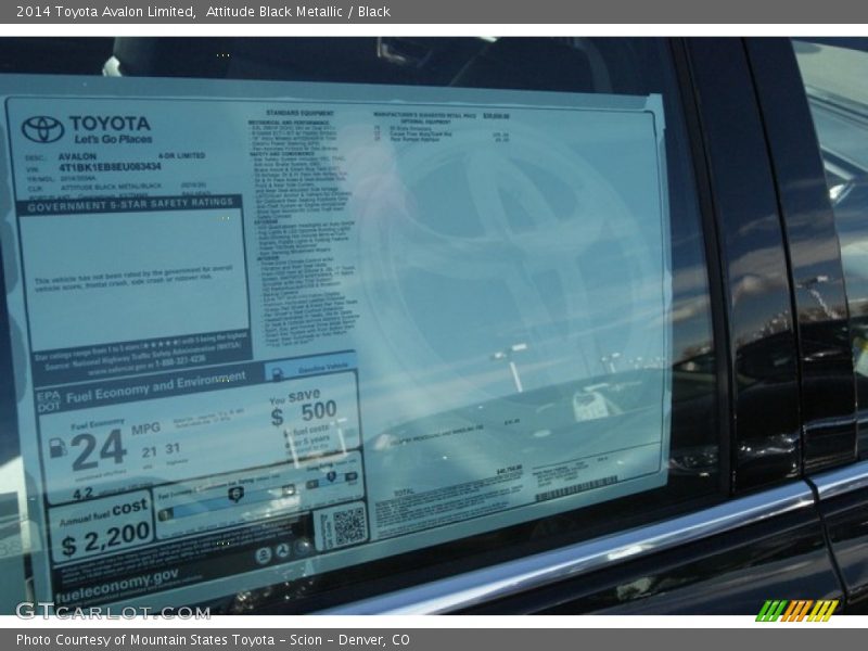 Attitude Black Metallic / Black 2014 Toyota Avalon Limited