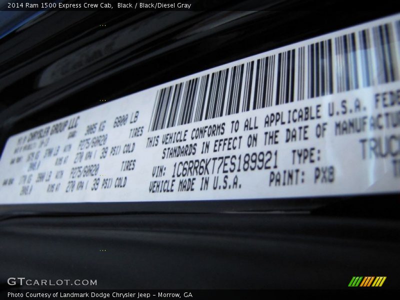 Black / Black/Diesel Gray 2014 Ram 1500 Express Crew Cab
