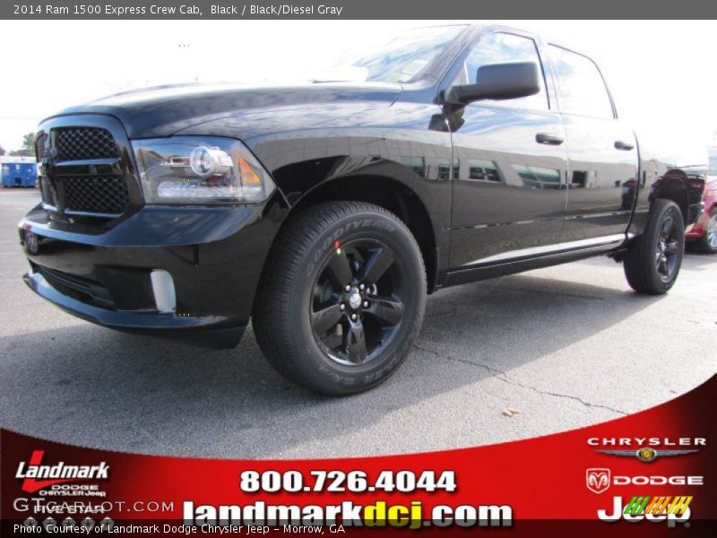 Black / Black/Diesel Gray 2014 Ram 1500 Express Crew Cab