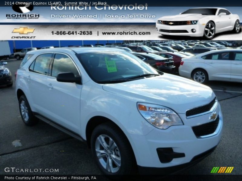 Summit White / Jet Black 2014 Chevrolet Equinox LS AWD