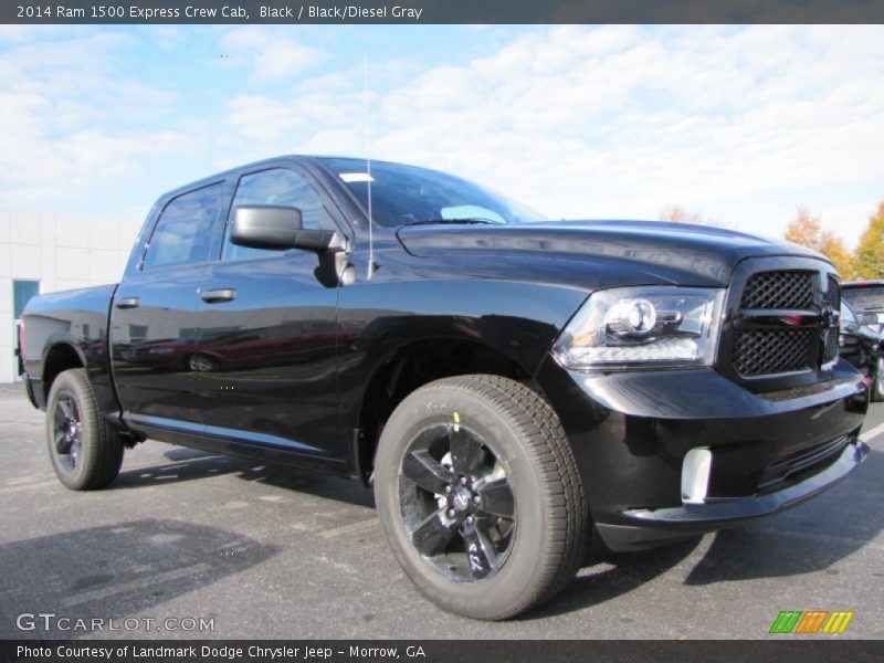 Black / Black/Diesel Gray 2014 Ram 1500 Express Crew Cab