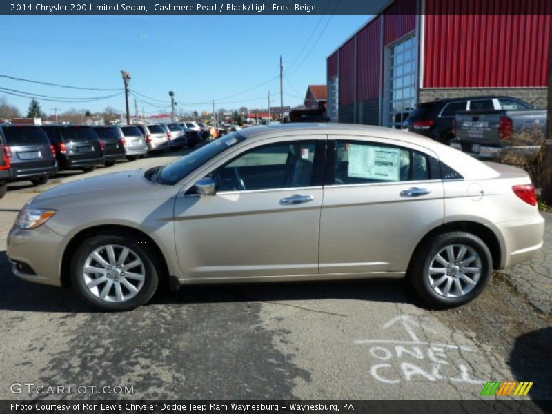 Cashmere Pearl / Black/Light Frost Beige 2014 Chrysler 200 Limited Sedan