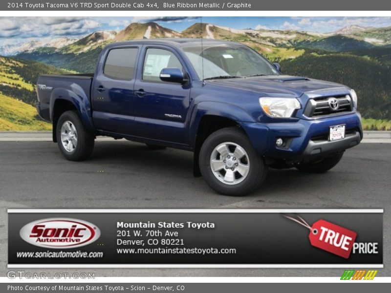 Blue Ribbon Metallic / Graphite 2014 Toyota Tacoma V6 TRD Sport Double Cab 4x4