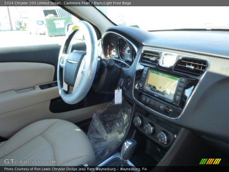 Cashmere Pearl / Black/Light Frost Beige 2014 Chrysler 200 Limited Sedan