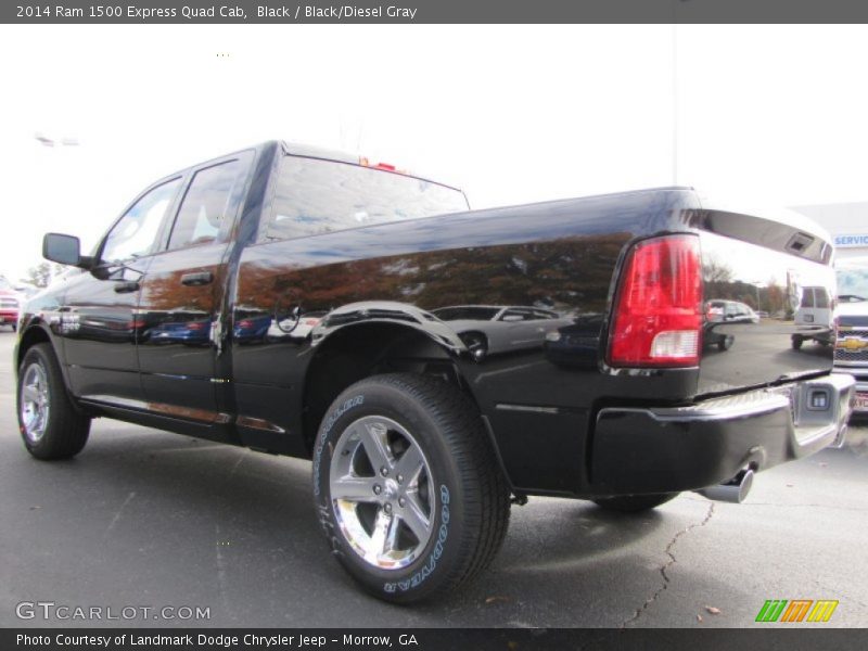 Black / Black/Diesel Gray 2014 Ram 1500 Express Quad Cab