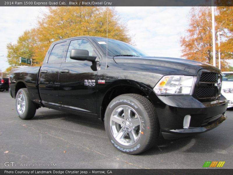 Black / Black/Diesel Gray 2014 Ram 1500 Express Quad Cab