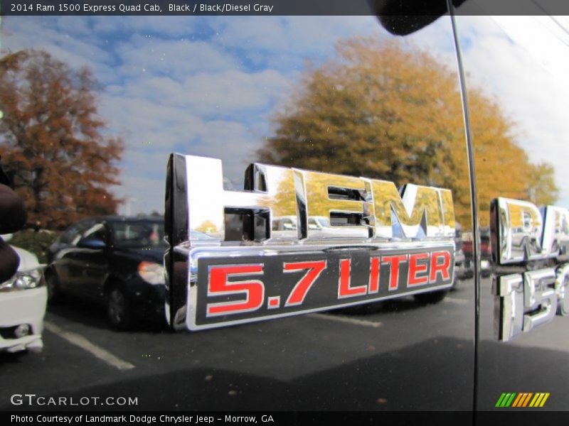 Black / Black/Diesel Gray 2014 Ram 1500 Express Quad Cab