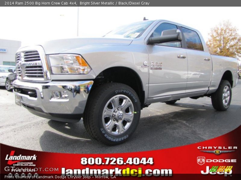 Bright Silver Metallic / Black/Diesel Gray 2014 Ram 2500 Big Horn Crew Cab 4x4