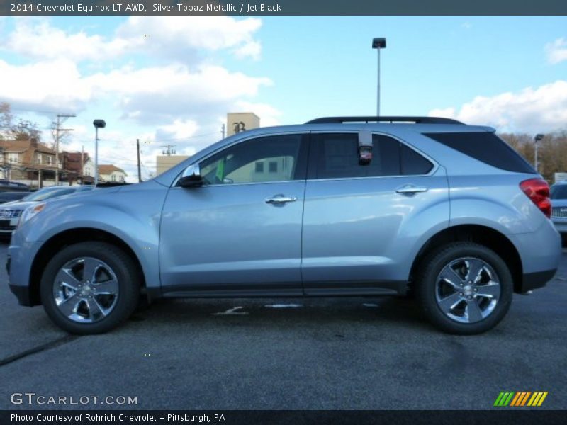 Silver Topaz Metallic / Jet Black 2014 Chevrolet Equinox LT AWD