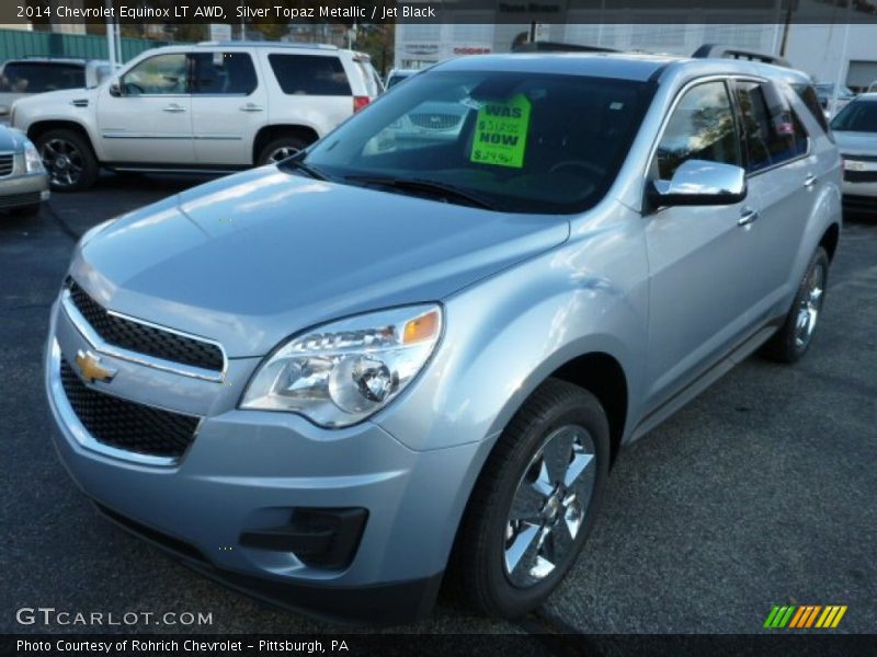 Silver Topaz Metallic / Jet Black 2014 Chevrolet Equinox LT AWD