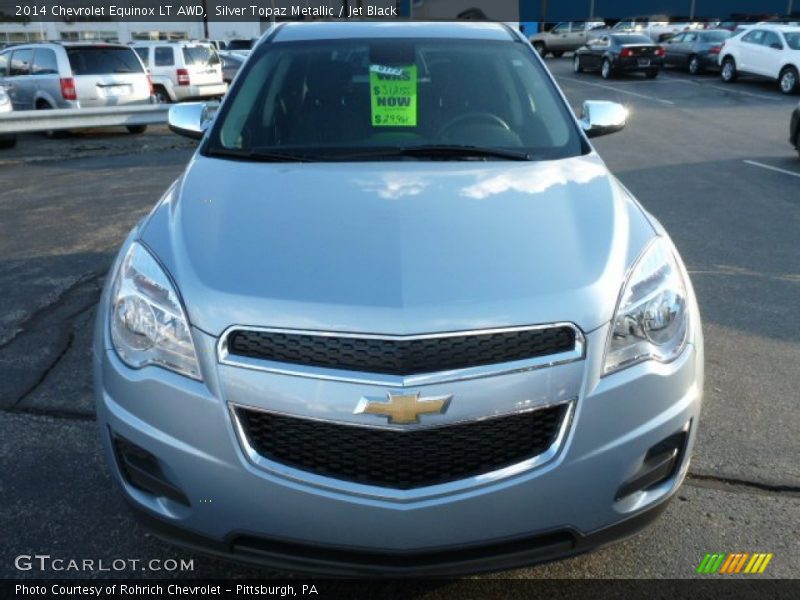 Silver Topaz Metallic / Jet Black 2014 Chevrolet Equinox LT AWD