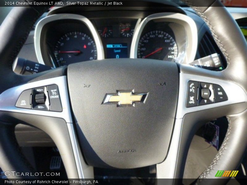 Silver Topaz Metallic / Jet Black 2014 Chevrolet Equinox LT AWD
