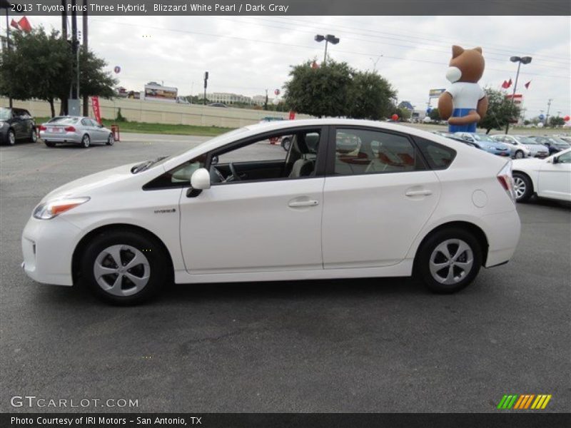 Blizzard White Pearl / Dark Gray 2013 Toyota Prius Three Hybrid