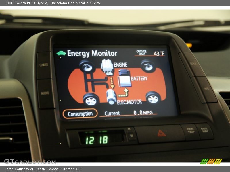 Barcelona Red Metallic / Gray 2008 Toyota Prius Hybrid