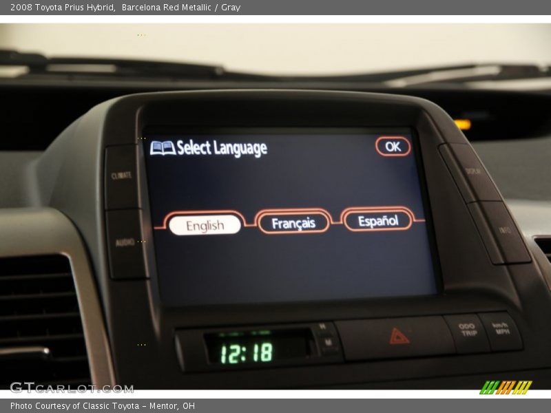 Barcelona Red Metallic / Gray 2008 Toyota Prius Hybrid