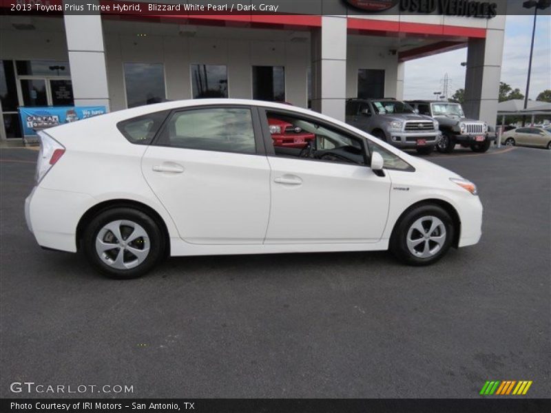 Blizzard White Pearl / Dark Gray 2013 Toyota Prius Three Hybrid