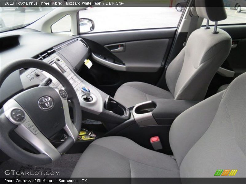 Blizzard White Pearl / Dark Gray 2013 Toyota Prius Three Hybrid