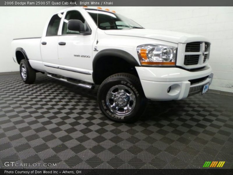 Bright White / Khaki 2006 Dodge Ram 2500 ST Quad Cab 4x4
