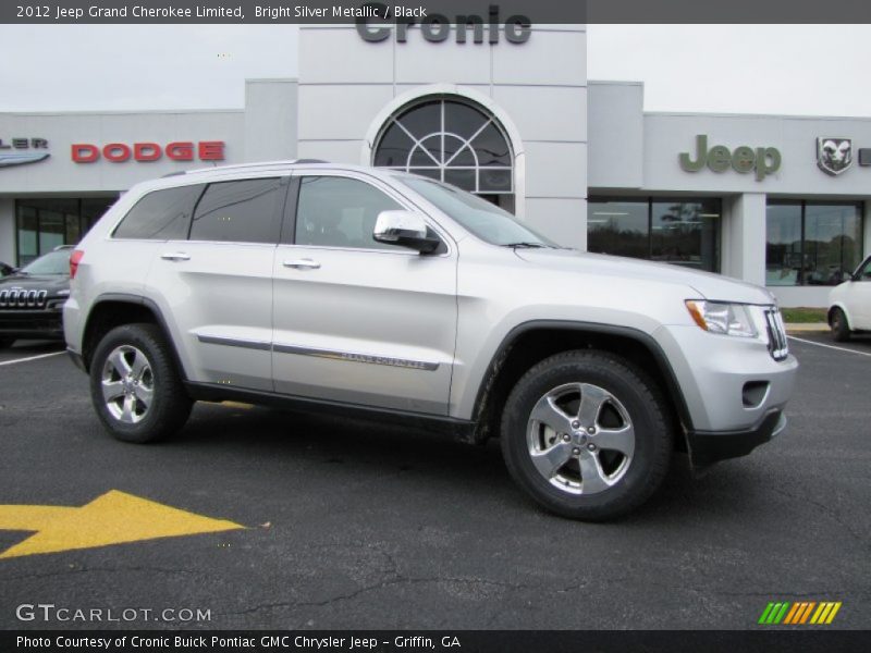 Bright Silver Metallic / Black 2012 Jeep Grand Cherokee Limited
