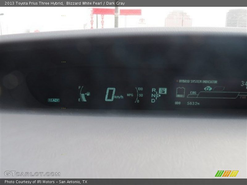 Blizzard White Pearl / Dark Gray 2013 Toyota Prius Three Hybrid