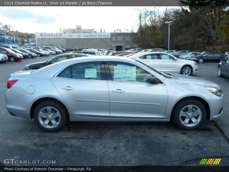 Silver Ice Metallic / Jet Black/Titanium 2014 Chevrolet Malibu LS