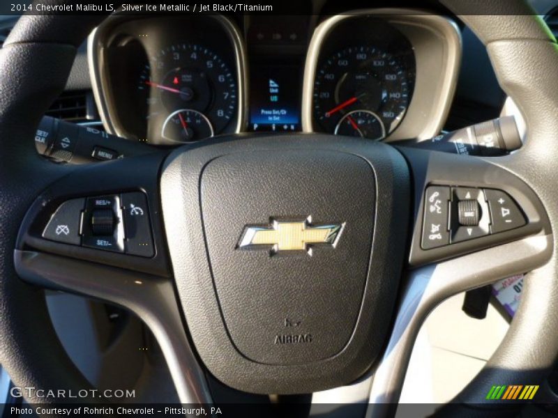 Silver Ice Metallic / Jet Black/Titanium 2014 Chevrolet Malibu LS