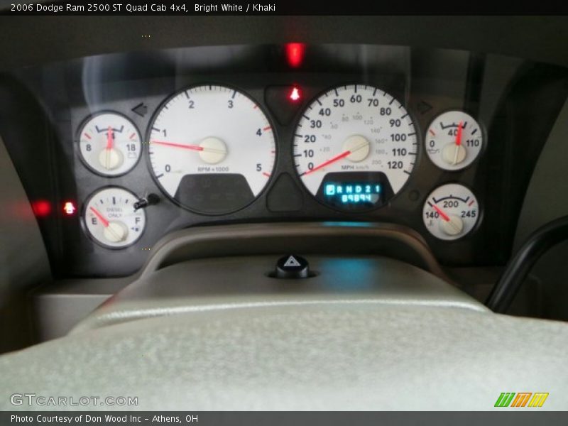 Bright White / Khaki 2006 Dodge Ram 2500 ST Quad Cab 4x4