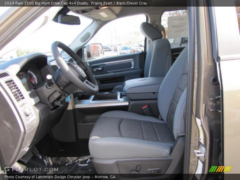 Prairie Pearl / Black/Diesel Gray 2014 Ram 3500 Big Horn Crew Cab 4x4 Dually
