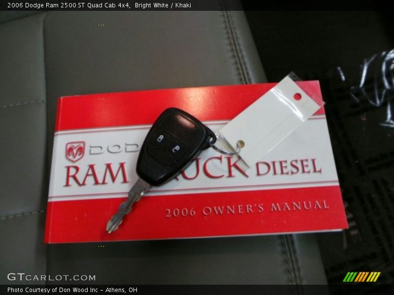 Bright White / Khaki 2006 Dodge Ram 2500 ST Quad Cab 4x4