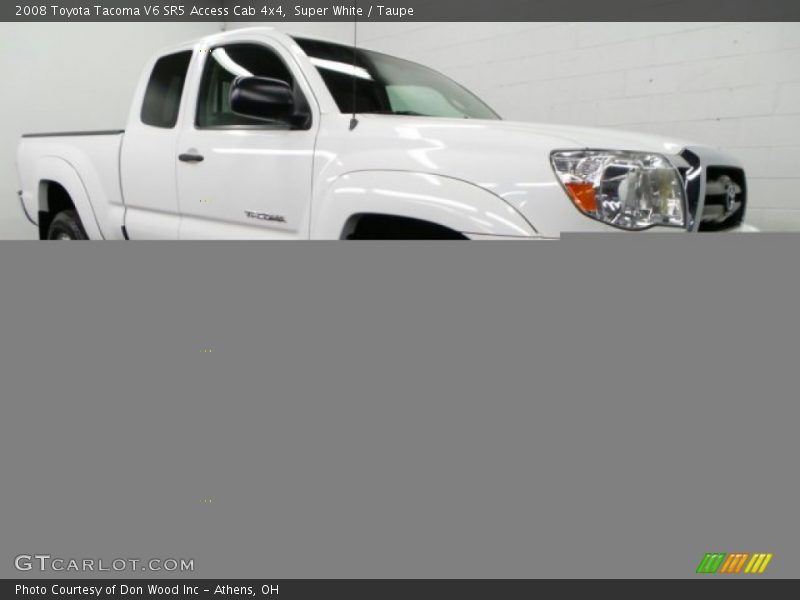 Super White / Taupe 2008 Toyota Tacoma V6 SR5 Access Cab 4x4