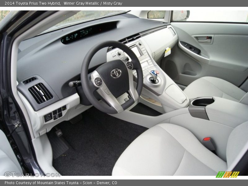 Winter Gray Metallic / Misty Gray 2014 Toyota Prius Two Hybrid