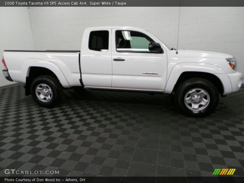 Super White / Taupe 2008 Toyota Tacoma V6 SR5 Access Cab 4x4