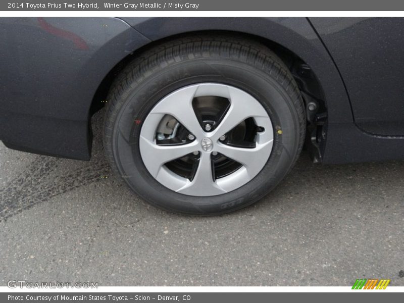 Winter Gray Metallic / Misty Gray 2014 Toyota Prius Two Hybrid