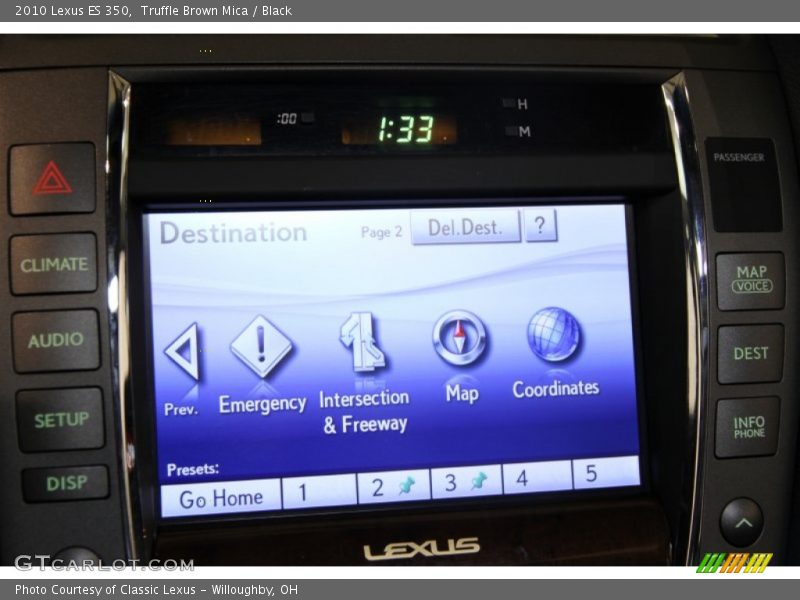 Truffle Brown Mica / Black 2010 Lexus ES 350