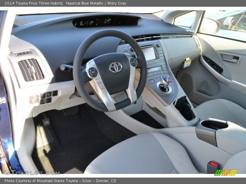 Nautical Blue Metallic / Misty Gray 2014 Toyota Prius Three Hybrid