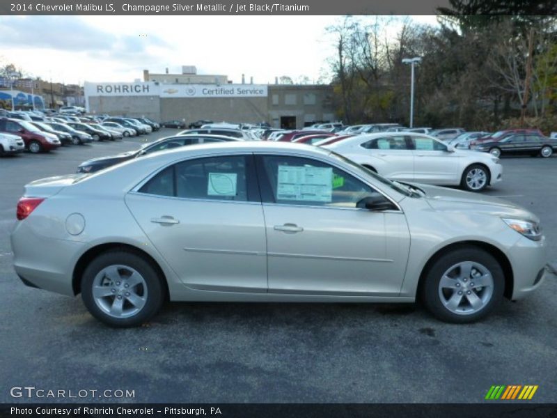 Champagne Silver Metallic / Jet Black/Titanium 2014 Chevrolet Malibu LS