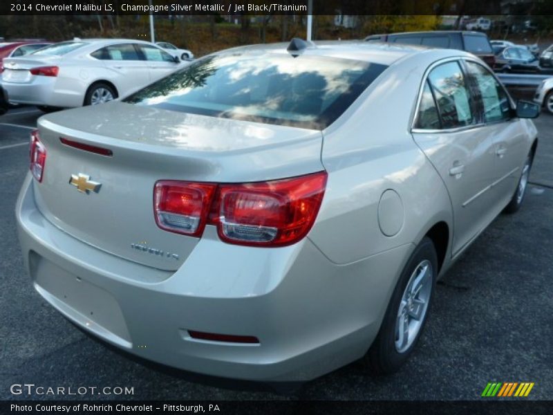 Champagne Silver Metallic / Jet Black/Titanium 2014 Chevrolet Malibu LS