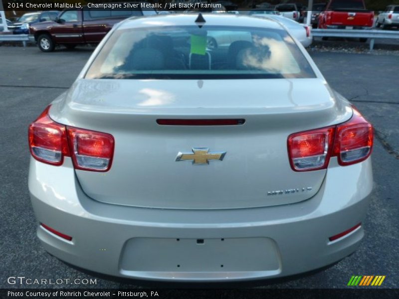 Champagne Silver Metallic / Jet Black/Titanium 2014 Chevrolet Malibu LS