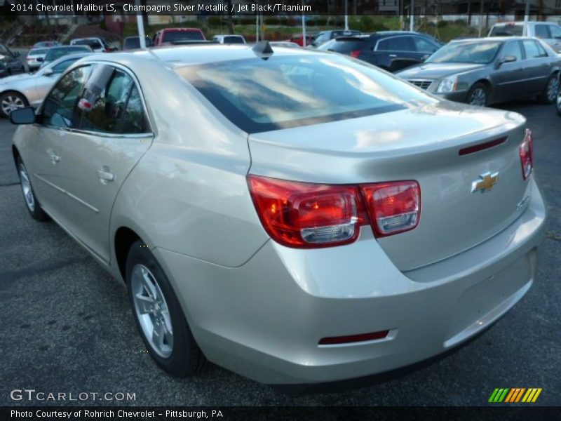 Champagne Silver Metallic / Jet Black/Titanium 2014 Chevrolet Malibu LS