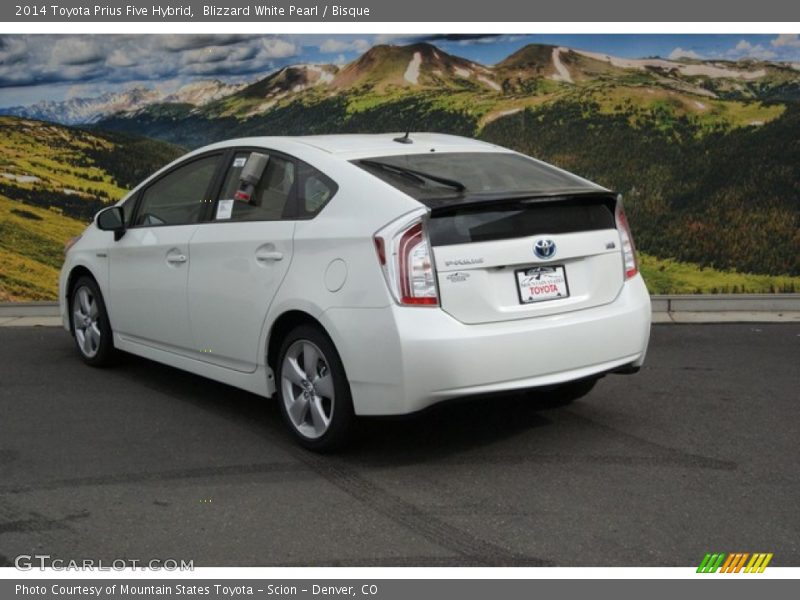 Blizzard White Pearl / Bisque 2014 Toyota Prius Five Hybrid