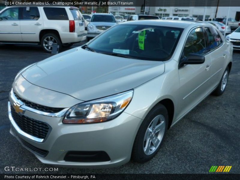 Champagne Silver Metallic / Jet Black/Titanium 2014 Chevrolet Malibu LS