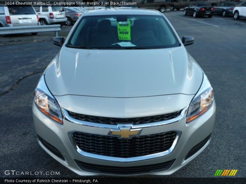 Champagne Silver Metallic / Jet Black/Titanium 2014 Chevrolet Malibu LS