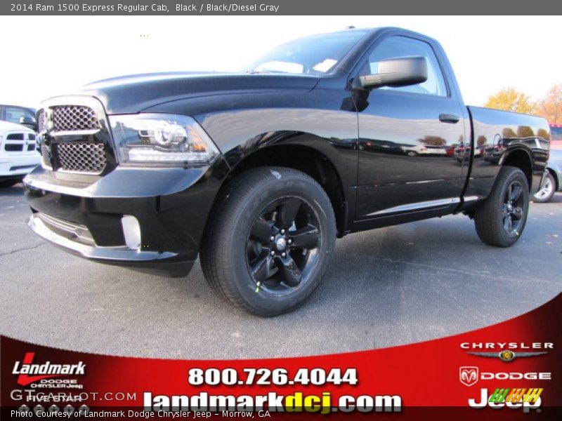 Black / Black/Diesel Gray 2014 Ram 1500 Express Regular Cab