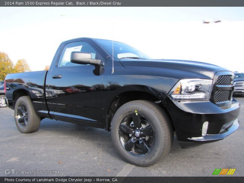 Black / Black/Diesel Gray 2014 Ram 1500 Express Regular Cab