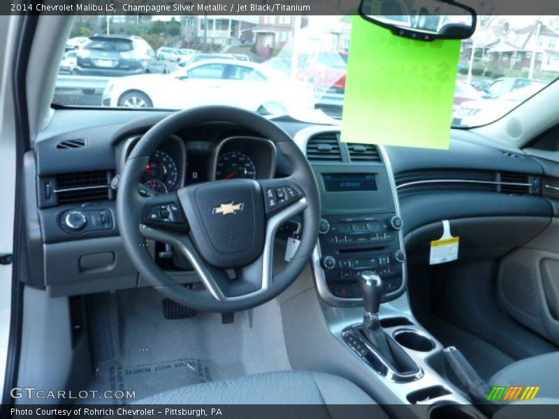 Champagne Silver Metallic / Jet Black/Titanium 2014 Chevrolet Malibu LS