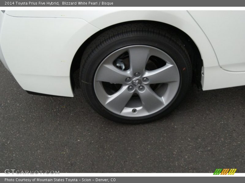 Blizzard White Pearl / Bisque 2014 Toyota Prius Five Hybrid